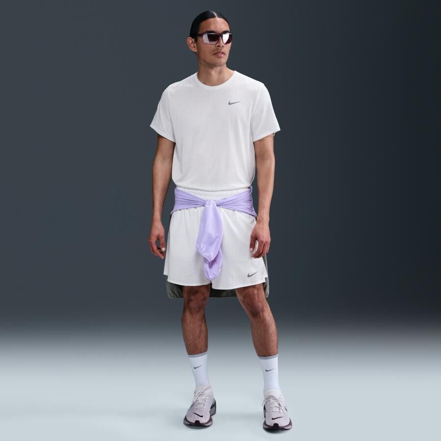 Nike Miler Breathe Dri-FIT hardlooptop met korte mouwen voor heren Wit - Foto 3