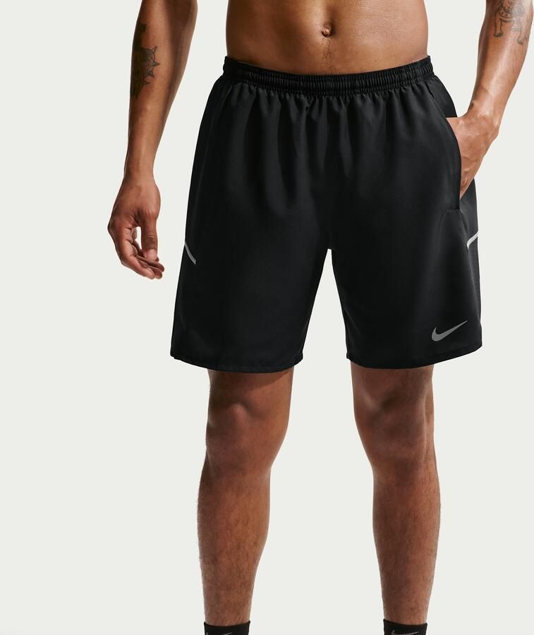 Nike Miler Dri-FIT hardloopshorts met binnenbroek voor heren (18 cm) Zwart - Foto 4