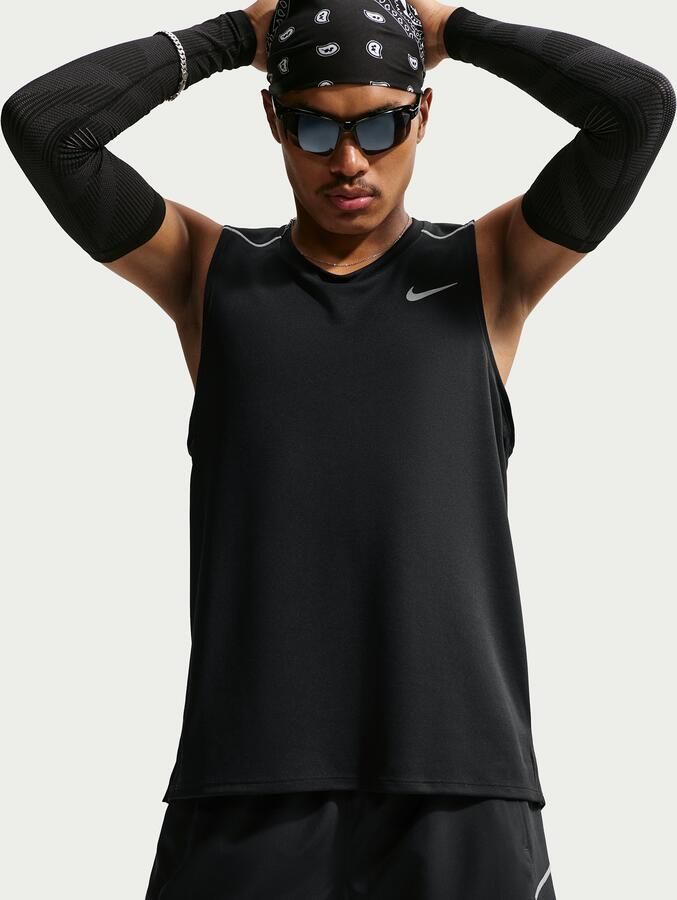 Nike Miler Dri-FIT hardloopshorts met binnenbroek voor heren (18 cm) Zwart - Foto 5
