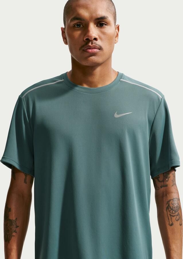 Nike Miler Dri-FIT hardlooptop met korte mouwen voor heren Grijs