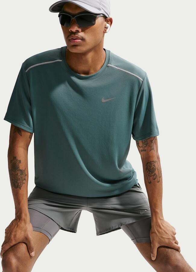 Nike Miler Dri-FIT hardlooptop met korte mouwen voor heren Grijs - Foto 3