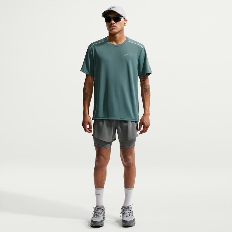 Nike Miler Dri-FIT hardlooptop met korte mouwen voor heren Grijs - Foto 2