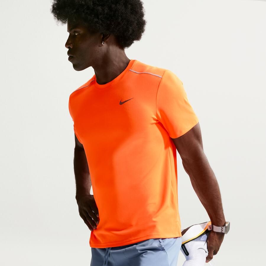 Nike Miler Dri-FIT hardlooptop met korte mouwen voor heren Oranje - Foto 3