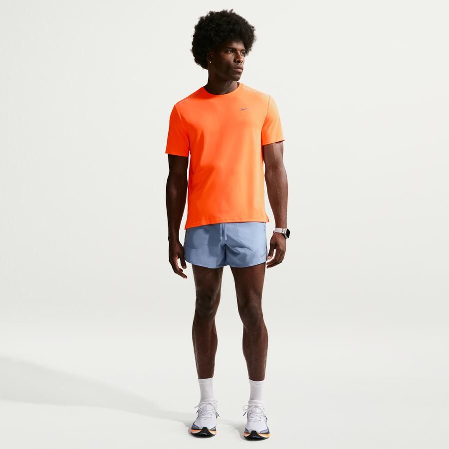 Nike Miler Dri-FIT hardlooptop met korte mouwen voor heren Oranje - Foto 4
