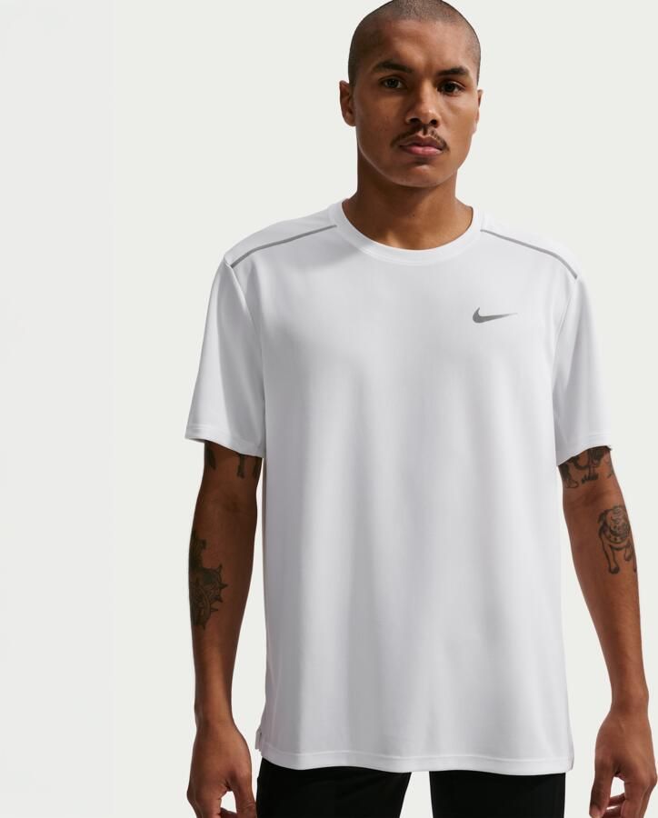 Nike Miler Dri-FIT hardlooptop met korte mouwen voor heren Wit
