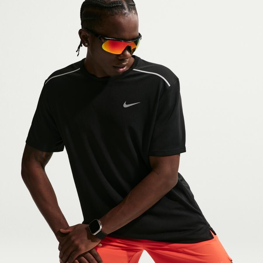 Nike Miler Dri-FIT hardlooptop met korte mouwen voor heren Zwart - Foto 3