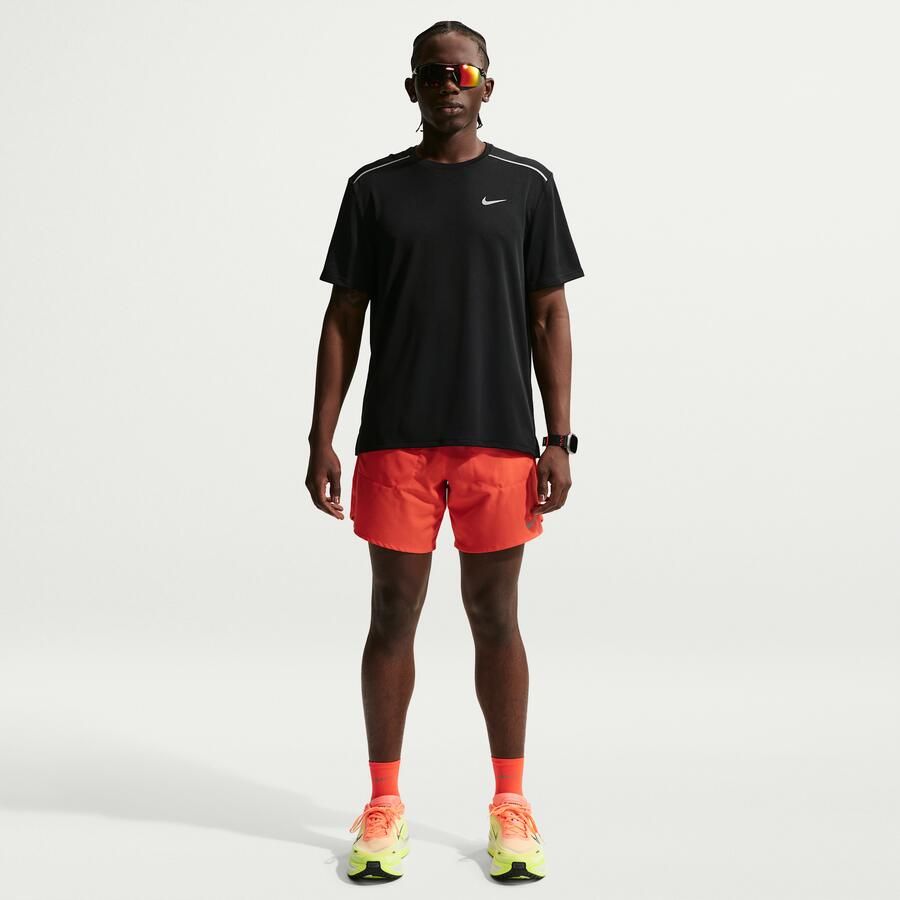 Nike Miler Dri-FIT hardlooptop met korte mouwen voor heren Zwart - Foto 4