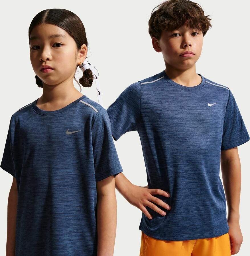 Nike Miler Dri-FIT top met korte mouwen voor kids Blauw - Foto 4