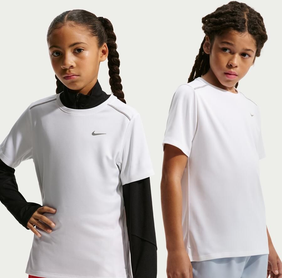 Nike Miler Dri-FIT top met korte mouwen voor kids Wit - Foto 4