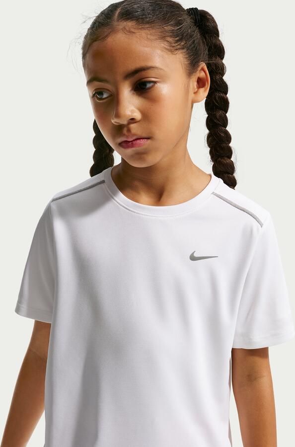 Nike Miler Dri-FIT top met korte mouwen voor kids Wit - Foto 3