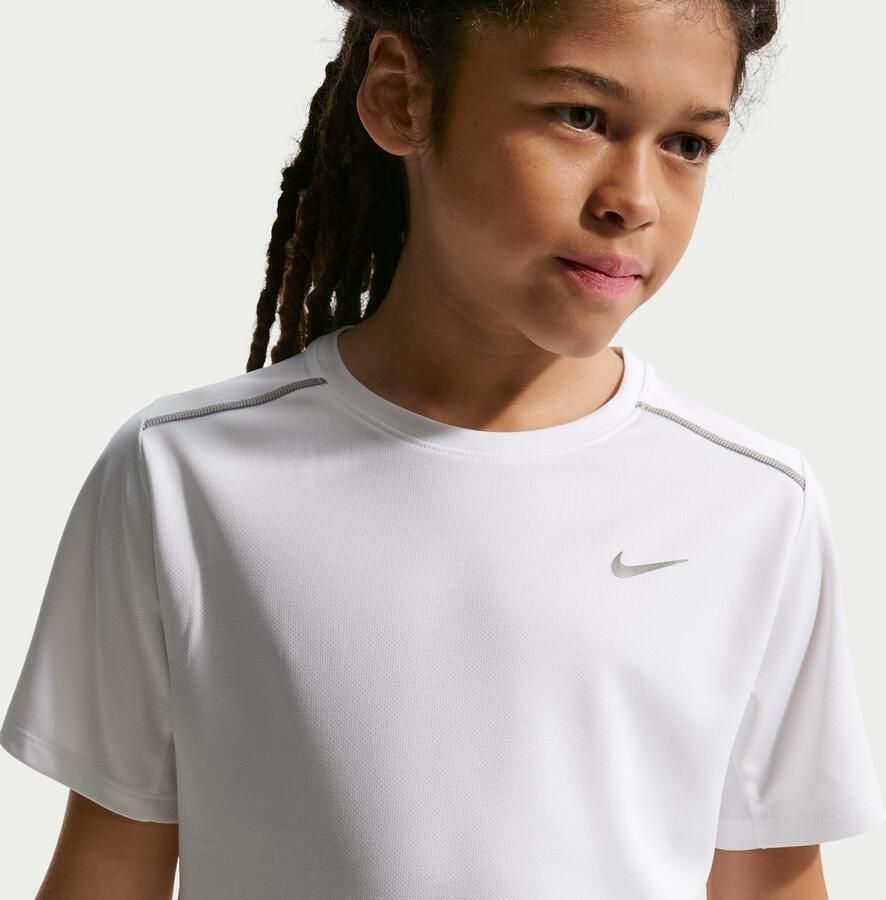 Nike Miler Dri-FIT top met korte mouwen voor kids Wit