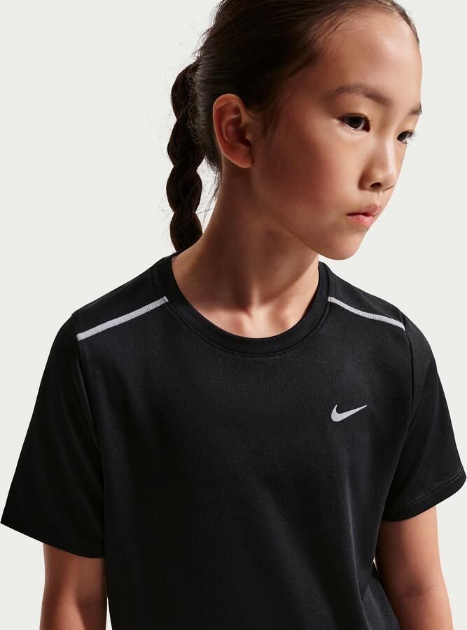 Nike Miler Dri-FIT top met korte mouwen voor kids Zwart - Foto 2