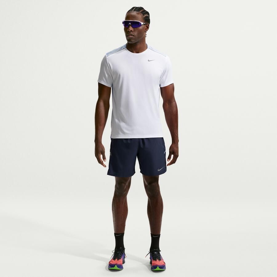 Nike Miler Dri-FIT 2-in-1 hardloopshorts voor heren (18 cm) Blauw