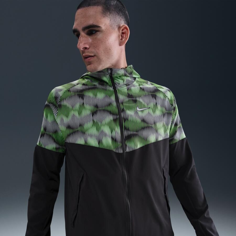 Nike Miler hardloopjack voor heren Zwart - Foto 4