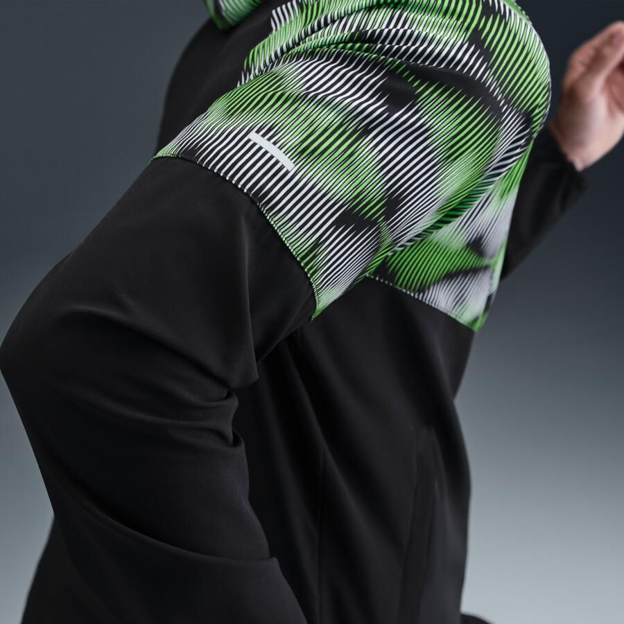 Nike Miler hardloopjack voor heren Zwart