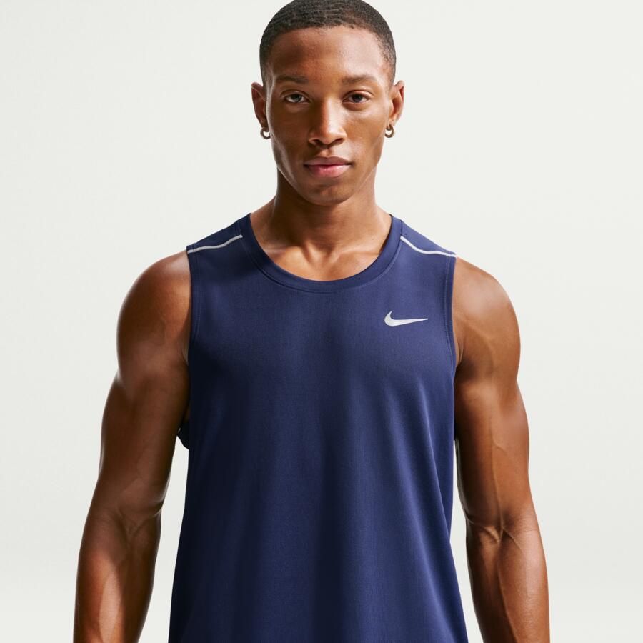 Nike Miler hardlooptanktop met Dri-FIT voor heren Blauw