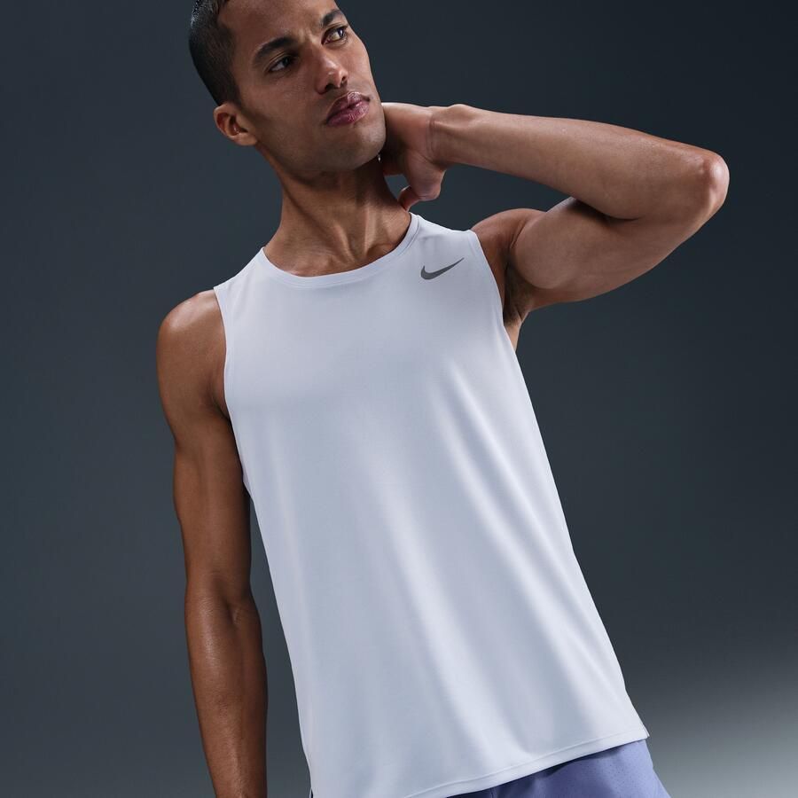 Nike Miler hardlooptanktop met Dri-FIT voor heren Grijs - Foto 4