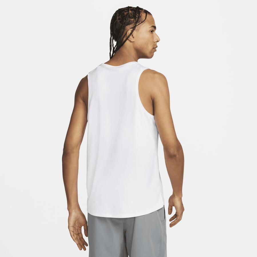 Nike Miler hardlooptanktop met Dri-FIT voor heren Wit - Foto 4