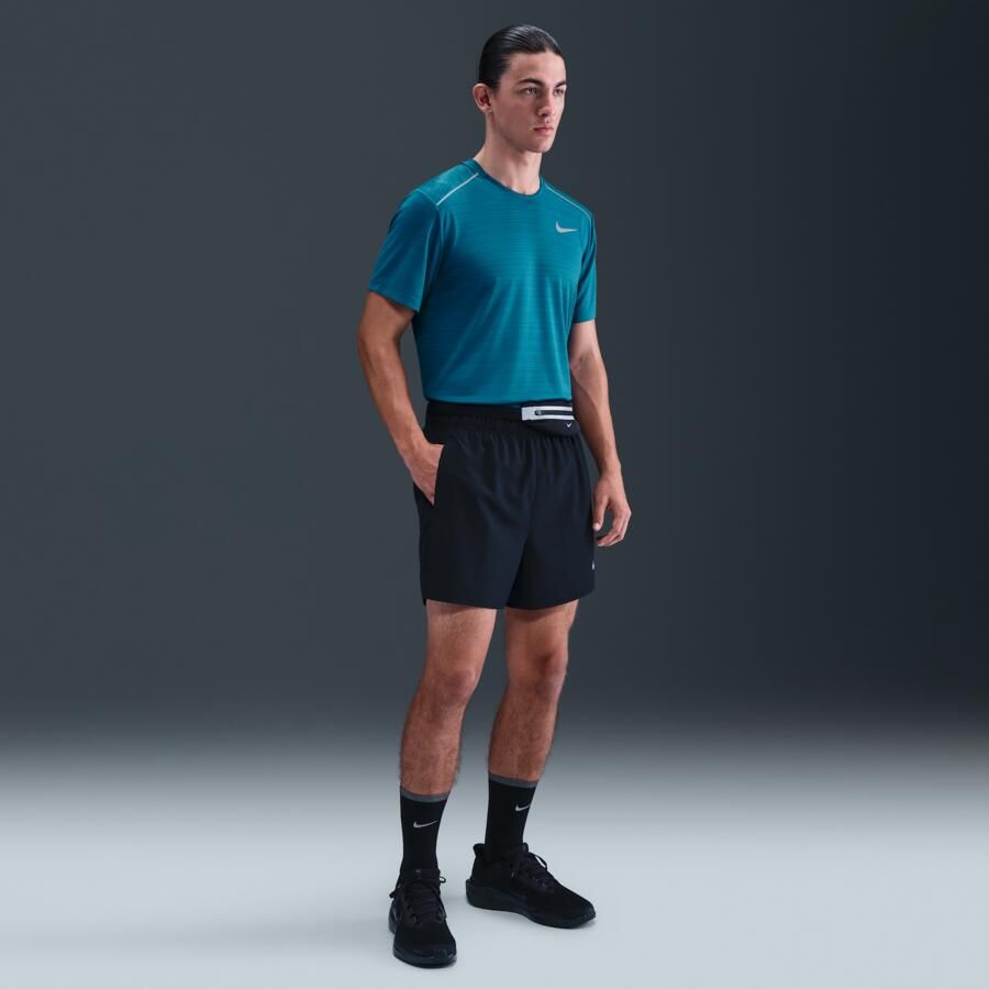 Nike Miler Hardlooptop met korte mouwen voor heren Blauw - Foto 3