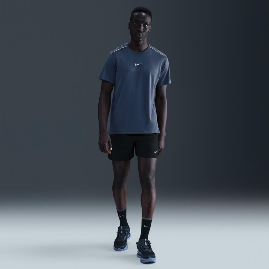 Nike Miler hardlooptop met korte mouwen voor heren Blauw - Foto 3