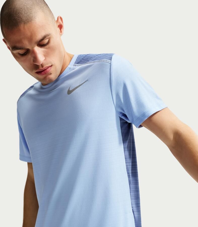 Nike Miler Hardlooptop met korte mouwen voor heren Blauw - Foto 4
