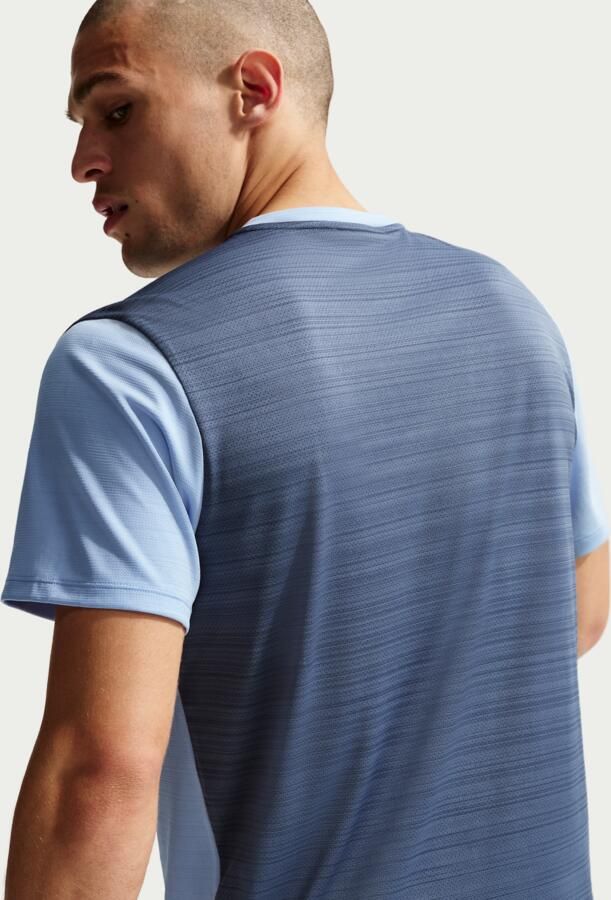 Nike Miler Hardlooptop met korte mouwen voor heren Blauw - Foto 3