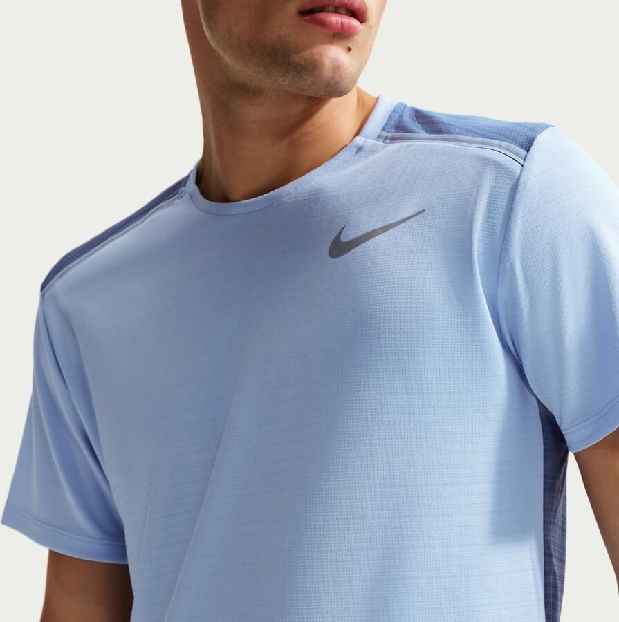 Nike Miler Hardlooptop met korte mouwen voor heren Blauw - Foto 2