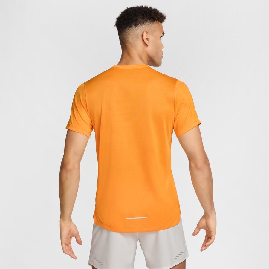 Nike Miler Hardlooptop met korte mouwen voor heren Geel - Foto 4