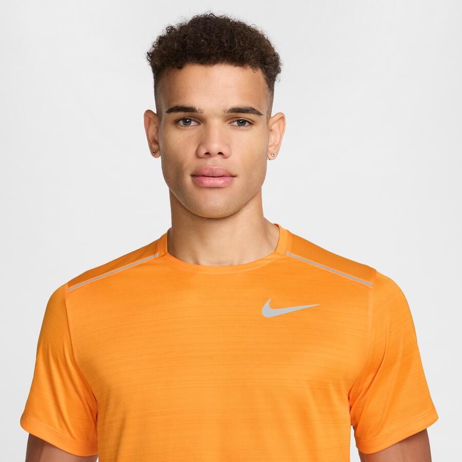 Nike Miler Hardlooptop met korte mouwen voor heren Geel