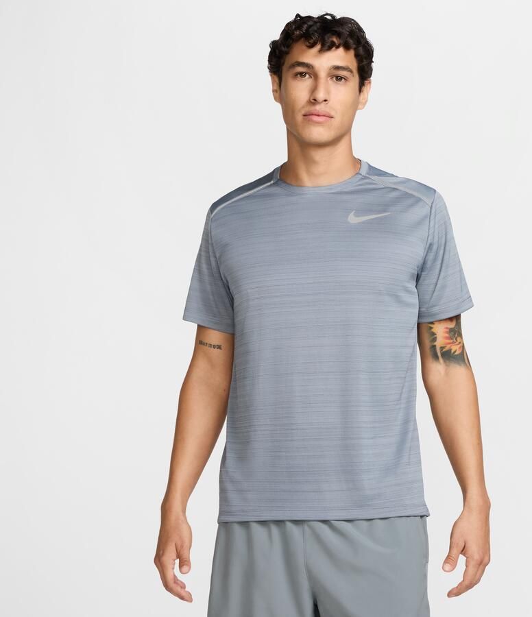 Nike Miler Hardlooptop met korte mouwen voor heren Grijs - Foto 3