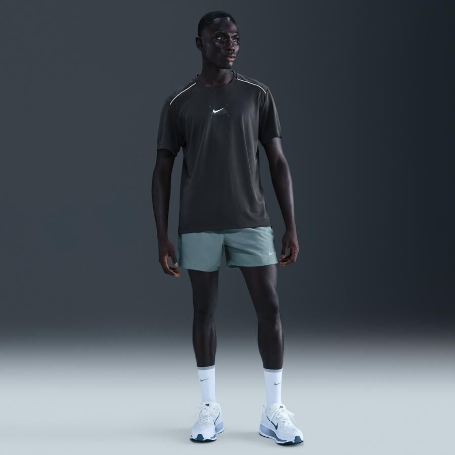 Nike Miler hardlooptop met korte mouwen voor heren Grijs - Foto 3