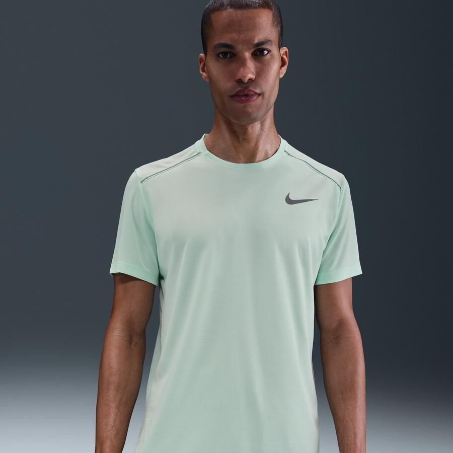 Nike Miler Hardlooptop met korte mouwen voor heren Groen - Foto 4