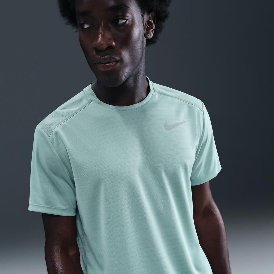 Nike Miler Hardlooptop met korte mouwen voor heren Groen - Foto 4