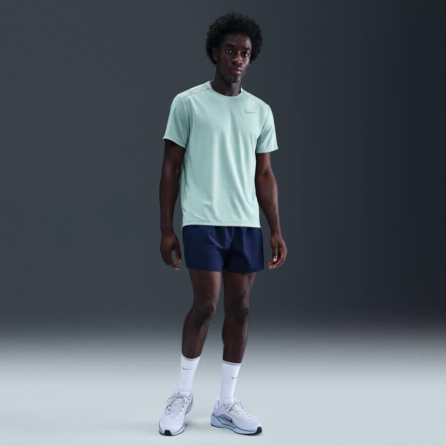 Nike Miler Hardlooptop met korte mouwen voor heren Groen - Foto 3