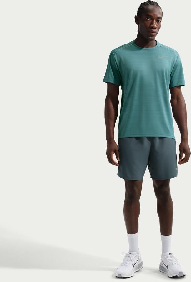Nike Miler Hardlooptop met korte mouwen voor heren Groen - Foto 3