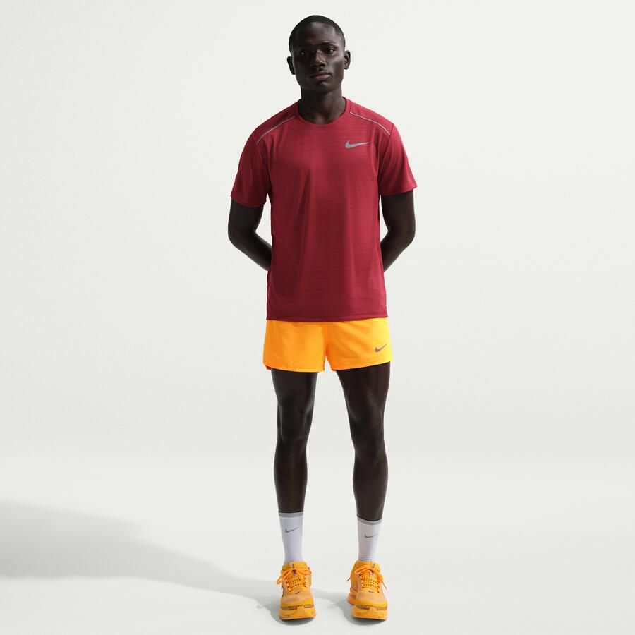 Nike Miler Hardlooptop met korte mouwen voor heren Rood