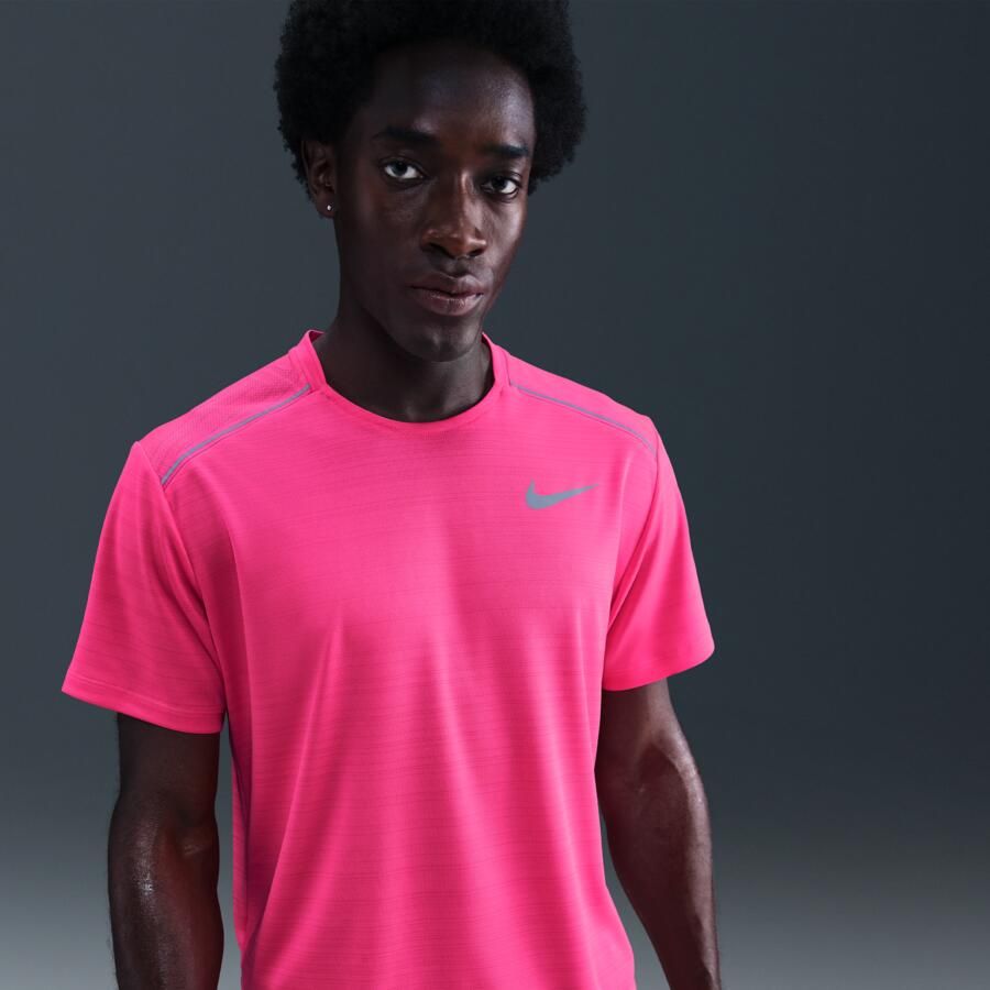 Nike Miler Hardlooptop met korte mouwen voor heren Roze - Foto 4