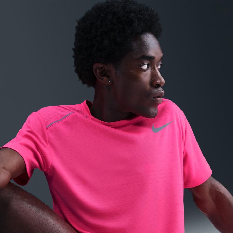 Nike Miler Hardlooptop met korte mouwen voor heren Roze - Foto 2
