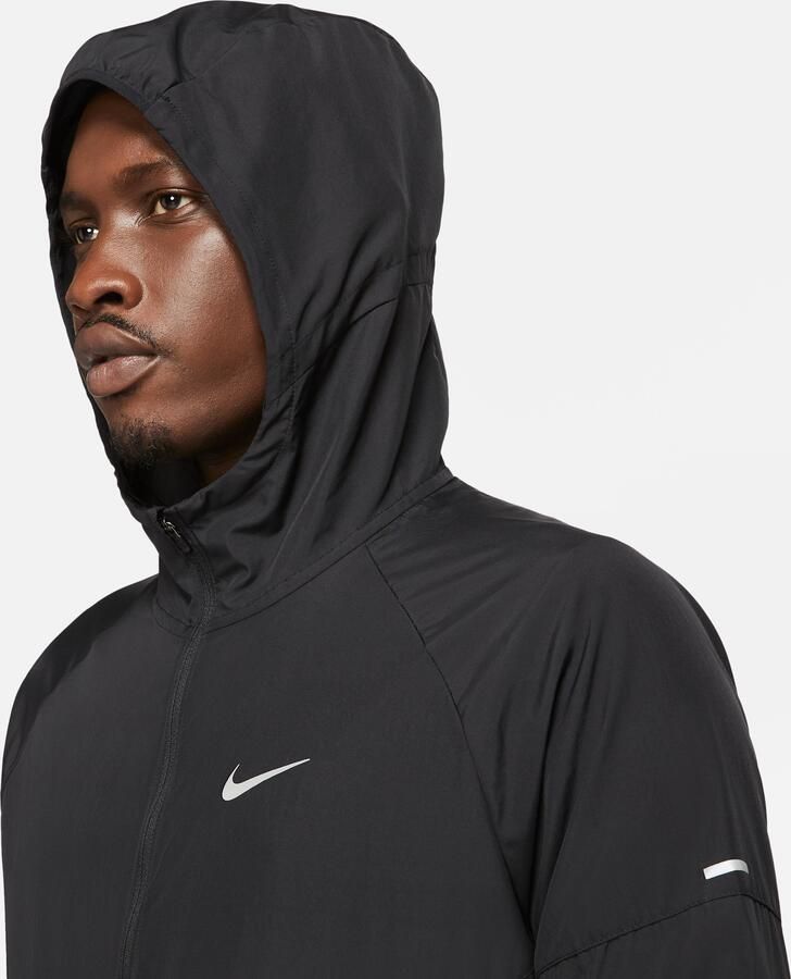 Nike Miler Repel hardloopjack voor heren Zwart - Foto 3