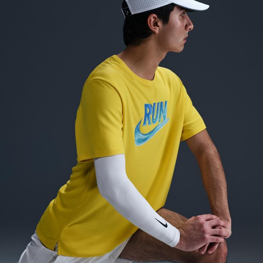 Nike Miler Run Energy Dri-FIT hardlooptop met korte mouwen voor heren Geel - Foto 2