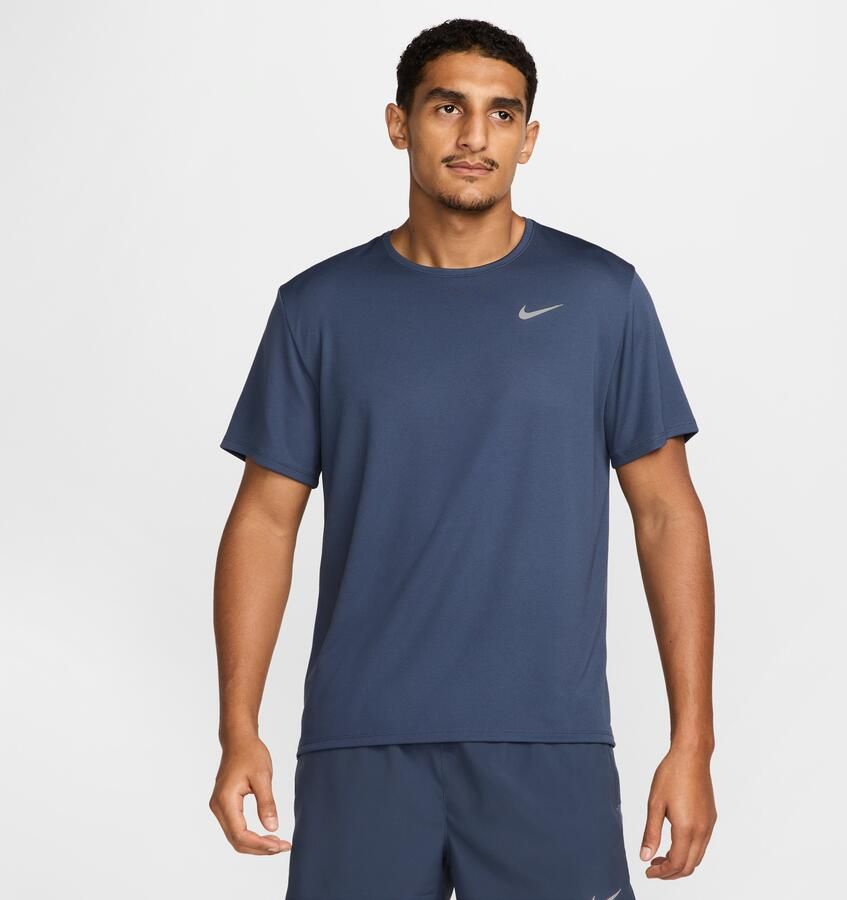 Nike Miler UV hardlooptop met korte mouwen en Dri-FIT voor heren Blauw - Foto 3