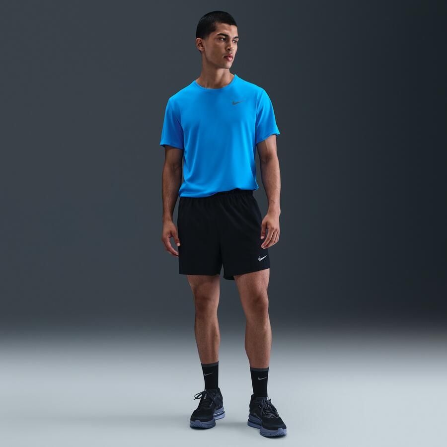 Nike Miler UV hardlooptop met korte mouwen en Dri-FIT voor heren Blauw - Foto 3