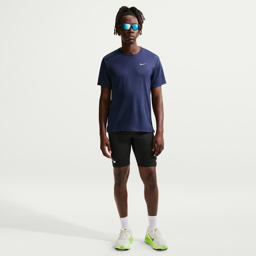 Nike Miler UV hardlooptop met korte mouwen en Dri-FIT voor heren Blauw - Foto 2