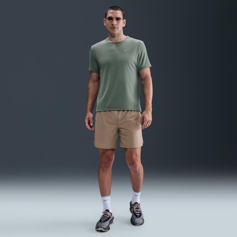 Nike Miler UV hardlooptop met korte mouwen en Dri-FIT voor heren Grijs - Foto 3