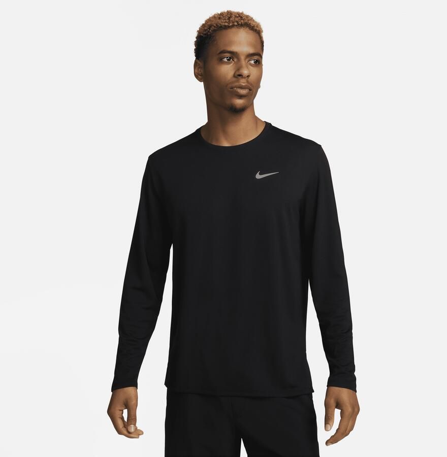 Nike Miler UV-hardlooptop met lange mouwen en Dri-FIT voor heren Zwart - Foto 3