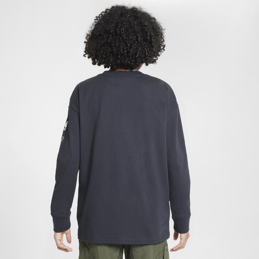 Nike Milwaukee Bucks Essential NBA Max90 T-shirt met lange mouwen voor jongens Zwart - Foto 3