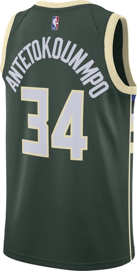 Nike Milwaukee Bucks Icon Edition Swingman DRI-FIT NBA-jersey voor heren Groen - Foto 10