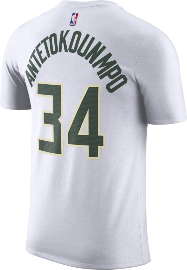 Nike Giannis Antetokounmpo NBA Tee White Heren - Foto 4