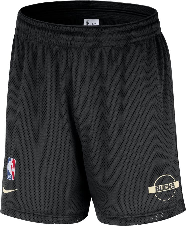 Nike Milwaukee Bucks NBA-herenshorts met mesh Zwart - Foto 3