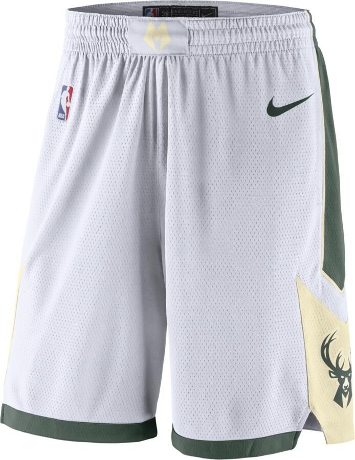 Nike Milwaukee Bucks Swingman NBA-herenshorts Wit - Foto 2